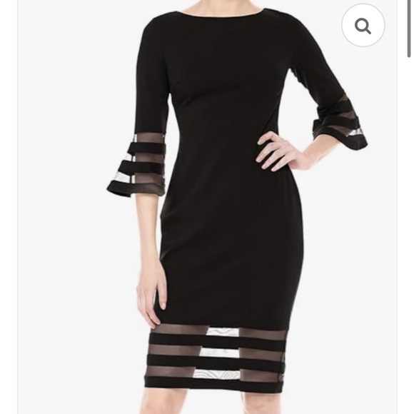 Calvin Klein Dresses & Skirts - Calvin Klein Women’s Bell Sleeve Sheath Dress with Sheer Accents Size 6
